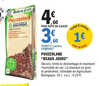 E.Leclerc Brico POUZZOLANE offre