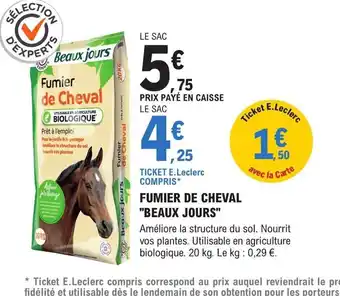 E.Leclerc Brico FUMIER DE CHEVAL offre