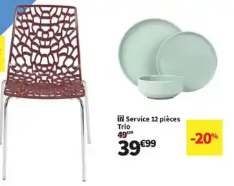 Conforama Service 12 pièces Trio offre