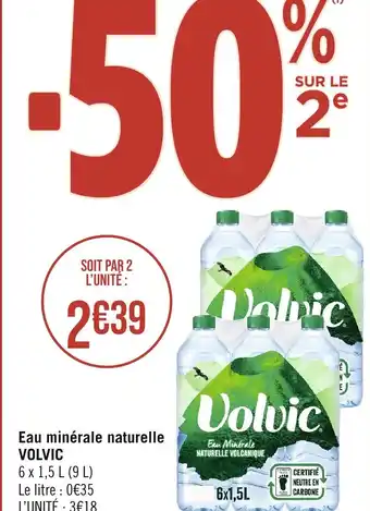 Casino Supermarchés Eau minérale naturelle VOLVIC offre