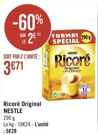 Casino Supermarchés Ricoré Original NESTLE offre