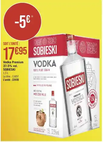 Casino Supermarchés Vodka Premium SOBIESKI offre