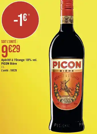 Casino Supermarchés Apéritif à l'Orange 18% vol. PICON Bière offre