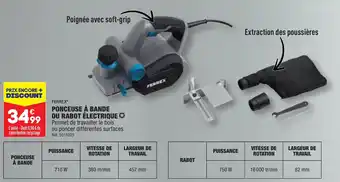 ALDI FERREX® PONCEUSE À BANDE OU RABOT ÉLECTRIQUE✪ offre