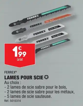 ALDI FERREX® LAMES POUR SCIE✪ offre