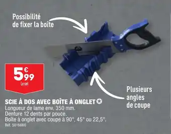 ALDI SCIE À DOS AVEC BOÎTE À ONGLET✪ offre