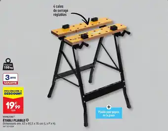 ALDI WORKZONE® ÉTABLI PLIABLE✪ offre