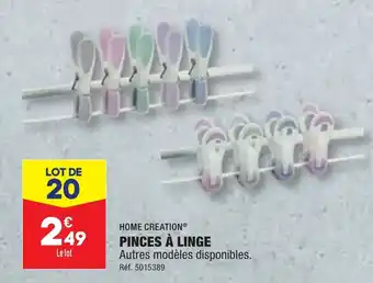 ALDI HOME CREATION® PINCES À LINGE offre