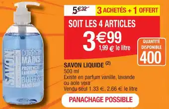 Cora SAVON LIQUIDE offre