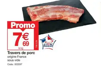 Promocash Travers de porc offre