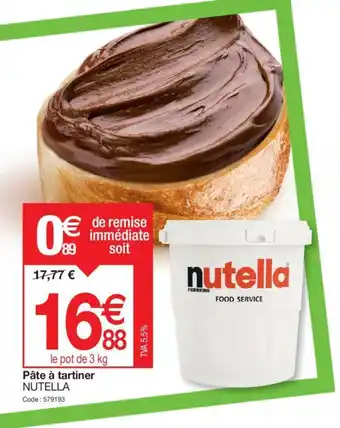 Promocash Pâte à tartiner NUTELLA offre