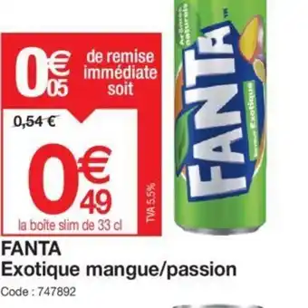 Promocash FANTA Exotique mangue/passion offre