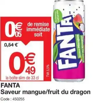 Promocash FANTA Saveur mangue/fruit du dragon offre