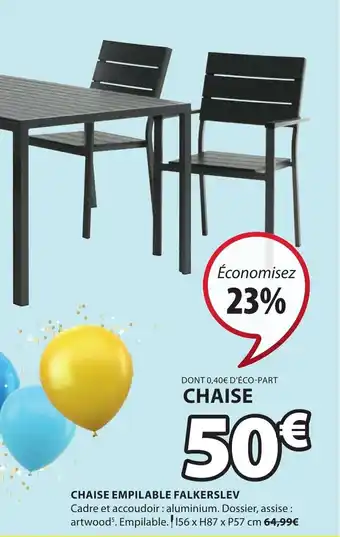 JYSK Chaise Empilable falkerslev offre