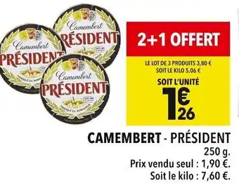 Supeco CAMEMBERT - PRÉSIDENT offre