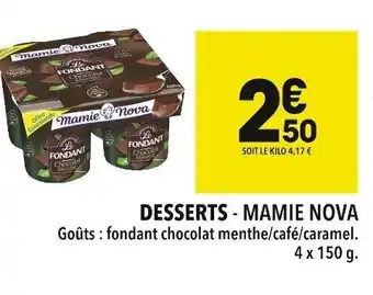 Supeco DESSERTS - MAMIE NOVA offre