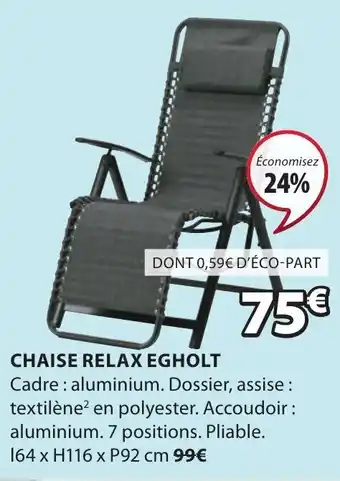 JYSK Chaise Relax Egholt offre