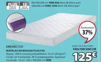 JYSK Matelas en Mousse Plus F30 offre