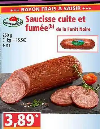 Norma Saucisse Cuite et Fumme offre