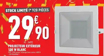Brico Cash Projecteur Extérieur 100 W Blanc offre