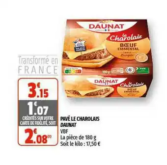 Coccimarket Pavé Le Charolais Daunat offre