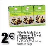Cora x Carrefour Cora - vin de table blanc d'espagne 11 % vol. champoreau offre
