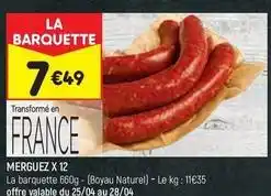 Leader Price Merguez offre