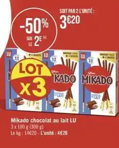 Géant Casino Chocolat au lait offre