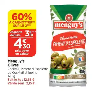 Maximarché Menguy's Olives offre