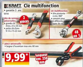 Norma KRAFT WERKZEUGE Clé multifonction offre