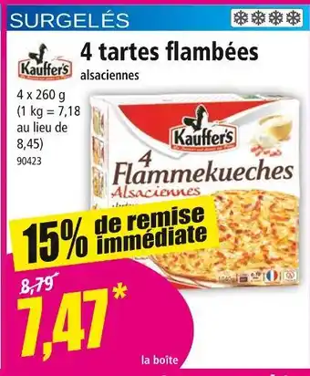 Norma Kauffer's 4 tartes flambées offre