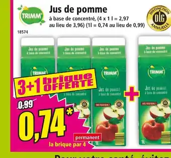 Norma TRIMM Jus de pomme offre