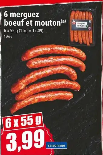 Norma 6 merguez boeuf et mouton offre