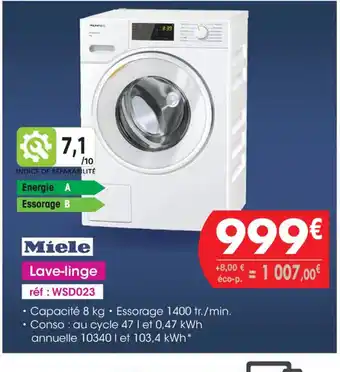 Pro&Cie Miele Lave-linge offre