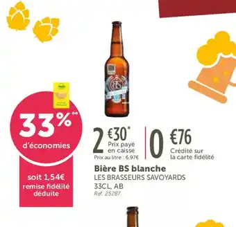 L'Eau Vive Bière BS blanche offre