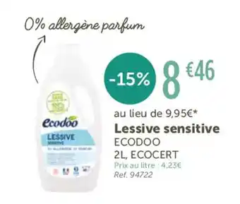 L'Eau Vive Lessive sensitive ECODOO offre