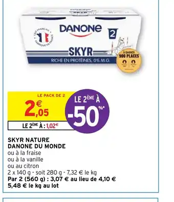 Intermarché Hyper SKYR NATURE DANONE DU MONDE offre