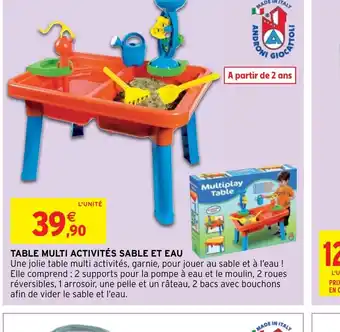 Intermarché Hyper TABLE MULTI ACTIVITÉS SABLE ET EAU offre