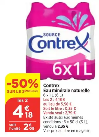Maximarché Contrex Eau minérale naturelle offre