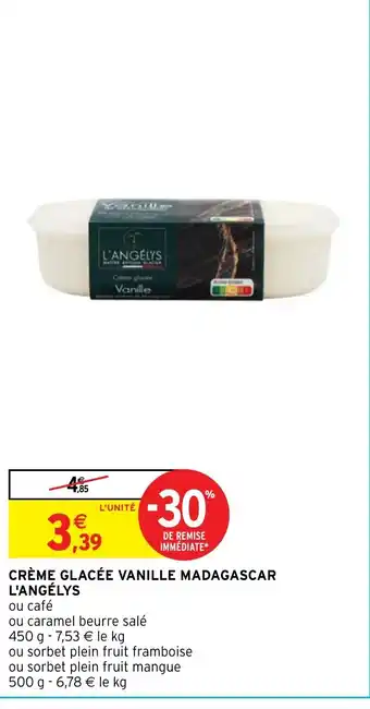 Intermarché CRÈME GLACÉE VANILLE MADAGASCAR L'ANGÉLYS offre