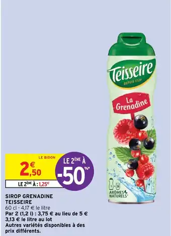 Intermarché SIROP GRENADINE TEISSEIRE offre