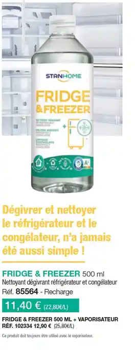 Stanhome FRIDGE & FREEZER 500 ml Nettoyant dégivrant réfrigérateur et congélateur offre