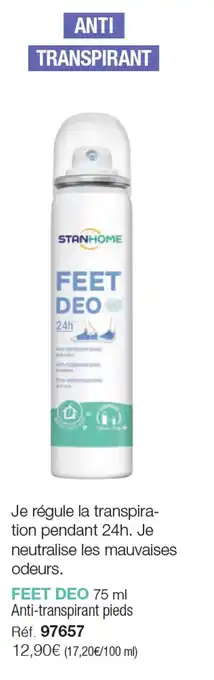 Stanhome FEET DEO 75 ml Anti-transpirant pieds offre