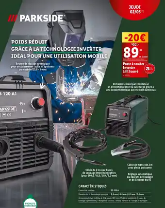 Lidl Poste à souder Inverter à fil fourré offre