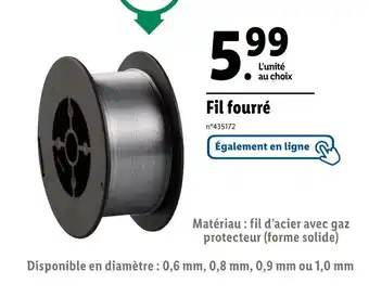 Lidl Fil fourré offre