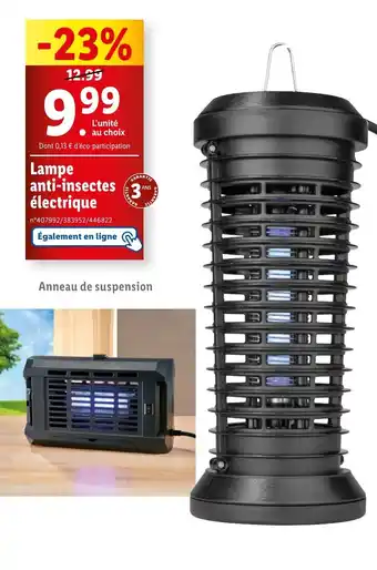 Lidl Lampe anti-insectes électrique offre