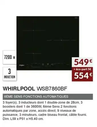 Copra Whirlpool WSB7860BF offre