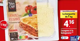 Lidl Lasagnes à la bolognaise (2) offre