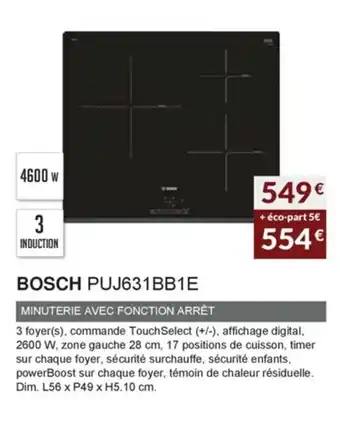 Copra Bosch PUJ631BB1E offre