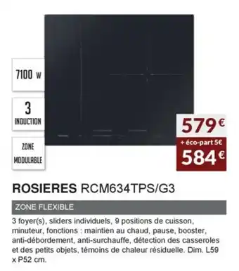 Copra Rosieres RCM634TPS/G3 offre